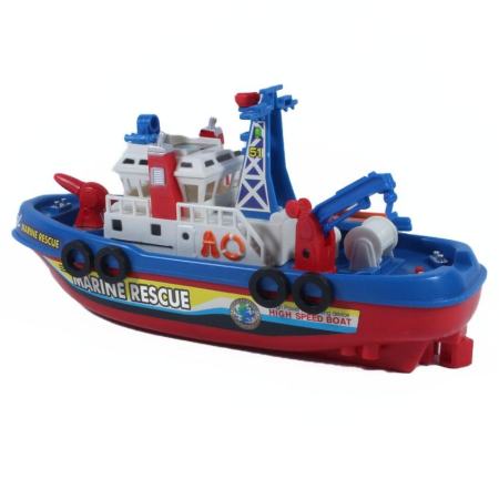 ANDA TOY ของเล่น เรือกู้ภัย พ่นน้ำ ใส่ถ่าน ของเล่นในอ่างน้ำ 0619B