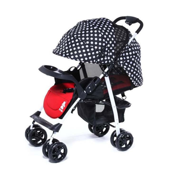 Aree รถเข็น รุ่น Cozy (สีแดง) หลังคาคลุมมิด เข็มขัด 5 จุด พับเก็บง่าย