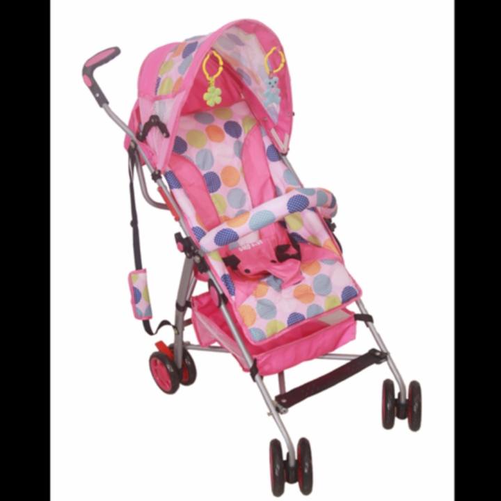 Aurinko รถเข็นเด็กก้านร่ม นั่ง และปรับนอนได้ มีตุ๊กตาแขวน ราคาถูก แข็งแรง