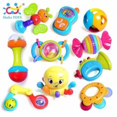 ของเล่น ของเล่นเด็ก ของเล่นเขย่ามีเสียง ชุดสุดคุ้ม Baby Rattles เซ็ต 10 ชิ้น แบรนด์คุณภาพ Huile toys คุณภาพดีมาก