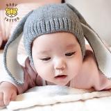 หมวกเด็ก 0-3 ปี  ไหมพรมหูกระต่ายยาว ชุดของขวัญถุงเท้าเด็กแรกเกิด หมวกกระต่ายหูยาวค่ะ cute BABY TATTOO