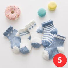 ถุงเท้าเด็ก ยาวบาง เซตฟิงเกอร์ 5 คู่ (Socks - SSF) (มีให้เลือก 8 แบบ)