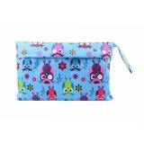 Baby Waterproof Travel Wet Dry Storage Bag Portable Cloth Zipper Diaper Pouch Blue Owl - intl