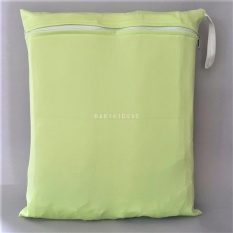 BABYKIDS95 ถุงผ้ากันน้ำ 1 ช่อง Size: L (หูจับยางยืด Elastic) i4 -Solid Light Green