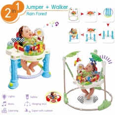 BabyMom Neolife - Jumper & Walker 2in1 จัมเปอร์ รถหัดเดิน ในชุดเดียว เก้าอี้กระโดด 360 องศา ของเล่นเสริมพัฒนาการ พร้อมเสียงเพลงดนตรีสนุกน่ารัก nontoxic 