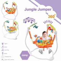 BabyMom Neolife - Jumper Jungle Jumbo จัมเปอร์ รุ่น Jungle เก้าอี้กระโดด 360 องศา ของเล่นเสริมพัฒนาการ พร้อมเสียงเพลงดนตรีสนุกน่ารัก nontoxic สีส้ม