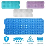 Bathtub and Shower Mat Extra Long Non Slip Anti Bacterial Large for Bath Shower - intl