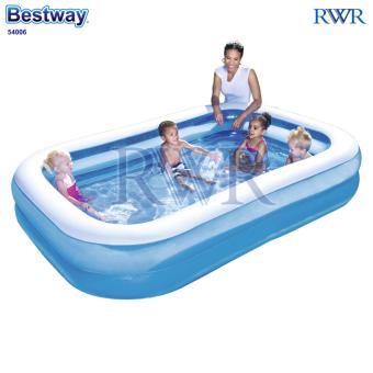 Bestway สระน้ำ เป่าลม สี่เหลี่ยม สีฟ้า 262x175x51 ซม. รุ่น 54006