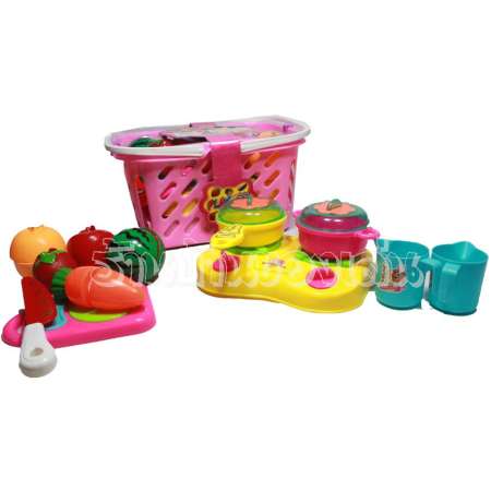 BKL TOY ของเล่น ผลไม้ ตะกร้าผลไม้ ชุดครัว ผลไม้ผ่าซีก 2502