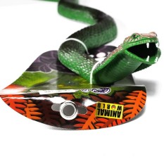 RWRTOY งู งูยางแผ่แม่เบี้ย มี3สี น้ำตาล เขียว  ขายคละสี TC0603