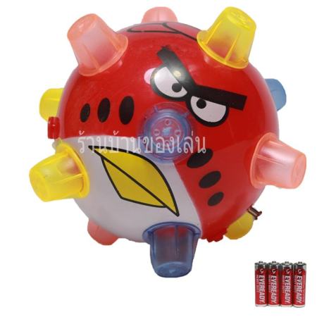 BKL TOY ANGRY BIRDS บอลเด้ง มีเสียงมีไฟ ลายแองกี้เบิร์ดกี้เบิร์ด พร้อมถ่าน2A 9191-92