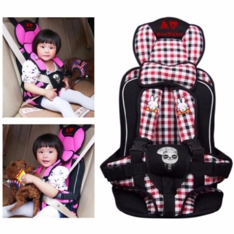 คาร์ซีท Car Seat ที่นั่งในรถสำหรับเด็ก อายุ 9 เดือน - 6 ปี รุ่น CH10 สีชมพู/สีฟ้า／สีดำ／สีแดง