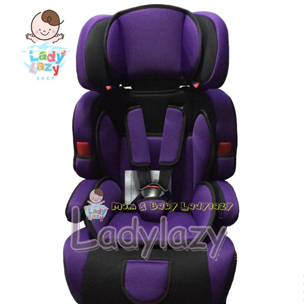 ladylazyคาร์ซีท(car seat) ที่นั่งในรถยนต์ขนาดใหญ่ No.SQ303 สีม่วง