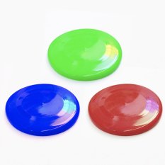 จานร่อน จานร่อนเพื่อสุขภาพ จานบิน เกมส์กลางแจ้ง 3 ชิ้น สีแดง สีน้ำเงิน สีเขียว