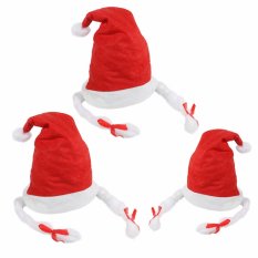 Christmas Hat หมวกซานต้า ซานตี้ แบบถักเปีย น่ารัก สำหรับแต่งกายวันคริสต์มาส และวันปีใหม่ (3ใบ)
