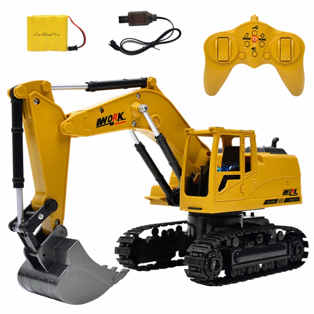 ราคา รถตักดินบังคับวิทยุ Excavator DIE Cast 2.4 ghz หัวตัก Alloy 8 ch