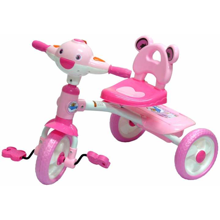 รถสามล้อเด็ก มีเสียงดนตรี รุ่น โบอิ้ง สีชมพู