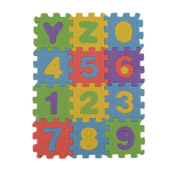 Hengsong เด็กวัยเด็กการศึกษาเริ่มต้นปริศนาตัวอักษรและตัวเลขของเล่นแผ่นพื้นโฟม 36 ชิ้น/แพ็ค - INTL