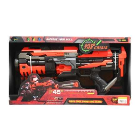 ปืนเด็กเล่น ปืนกลไฟฟ้ายิงกระสุนโฟมชนิดเบาไม่อันตราย HIGH SPEED SOFT BULLET GUN NO.FJ822