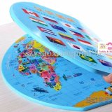 JKP Toys ของเล่นไม้เสริมพัฒนาการ แผนที่โลก และ ธงนานาชาติ 36 ประเทศ (รุ่นภาษาอังกฤษล้วน)