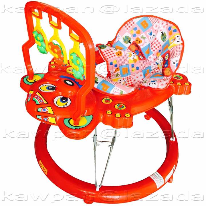 k.baby รถหัดเดินหน้าลูกหมี + โมบายของเล่น + ดนตรี (สีแดง)
