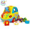 ของเล่นเสริมทักษะ รถสมาร์ทบัสพร้อมบล็อกหยอดดนตรี (Smart Bus By huile toys) 
