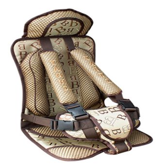 คาร์ซีทแบบพกพา (Child Car Seat) ที่นั่งในรถสำหรับเด็ก (สีครีม)