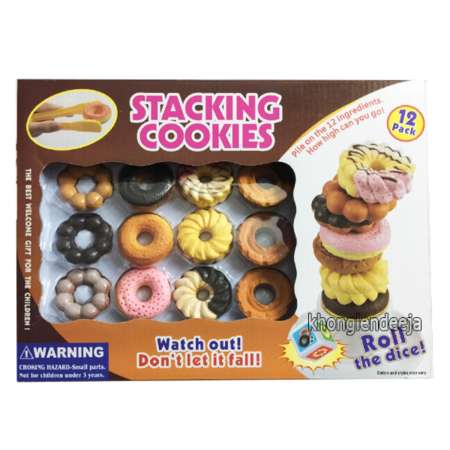 khonglendee โดนัทฝึกสมาธิ  STACKING COOKIES 12 PACK