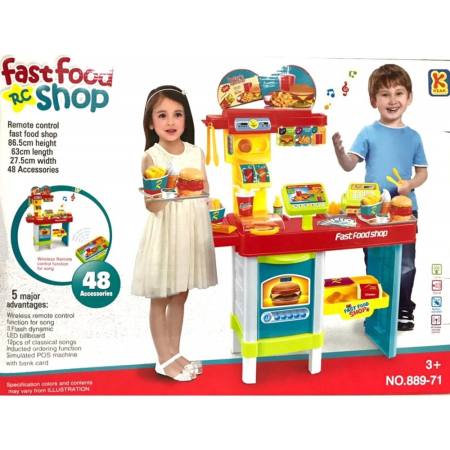Kid toys ของเล่นเด็ก ชุด ครัวจำลอง ขายอาหาร ฟาส์ตฟู้ด และมีรีโมท