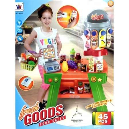 Kid toys ของเล่นเด็ก ชุด ซุปเปอร์มาร์เก็ต จำลอง สำหรับคุณหนู ๆ (45 ชิ้น)  