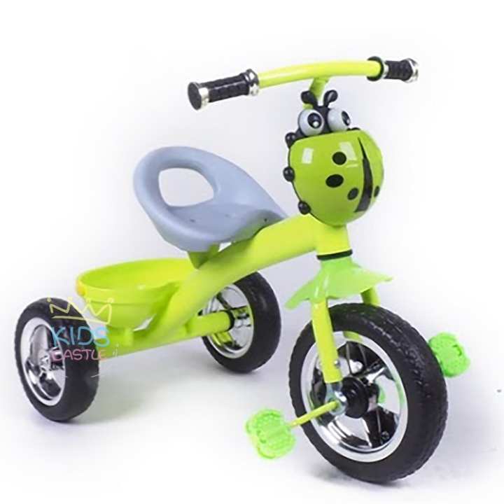 Kids castle รถจักรยานสามล้อขาถีบสำหรับเด็กมีตะกร้าใส่ของด้านหลังและตะกร้าด้านหน้ารูปพี่เต่าทอง