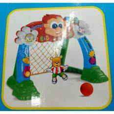Kids castle โกลประตูฟุตบอลสำหรับเด็กเล่น Electronic Baby Gym Play Football Goal