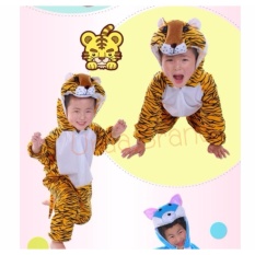 Kids Clothing ชุดแฟนซี ชุดแฟนซีเด็ก ชุดเสือ ชุดเด็ก ชุดแฟนซีเด็ก ชุดกบ เสื้อผ้าเด็ก รุ่น ชุดสัตว์ Tiger (สีน้ำตาล)