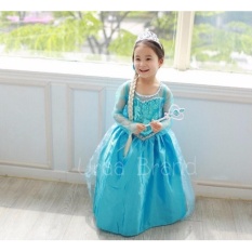 Kids Dress ชุดเจ้าหญิง ชุดราตรีเด็ก ชุดเด็กผู้หญิง รุ่น Blue Princess Dress (สีฟ้า)