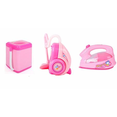 Kids Toys ชุดของเล่นเด็ก 3 in 1 เตารีด + เครื่องซักผ้า + เครื่องดูดฝุ่น