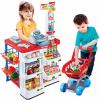 Lookmee Shop ชุดของเล่น Supermarket ซุปเปอร์มาร์เก็ตพร้อมเครื่องสแกนและรถเข็น (สีแดง)