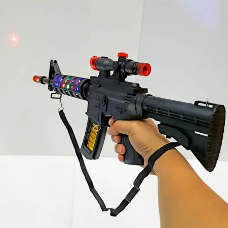 Machine Gun Super Combat Mission ปืนกล M16 มีเลเซอร์ มีไฟ มีเสียง
