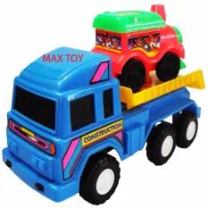 MAX TOY ของเล่น รถเด็กเล่น รถบรรทุกรถไฟ 8721Y-B(สีฟ้า)