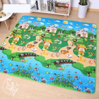 Minlane Kids Animals and ABC Playmats แผ่นรองคลาน เสื่อรองคลาน ลาย สัตว์ต่างๆ และเอบีซี ความหนา 2 ซม. ขนาด 200*180*2 cm.