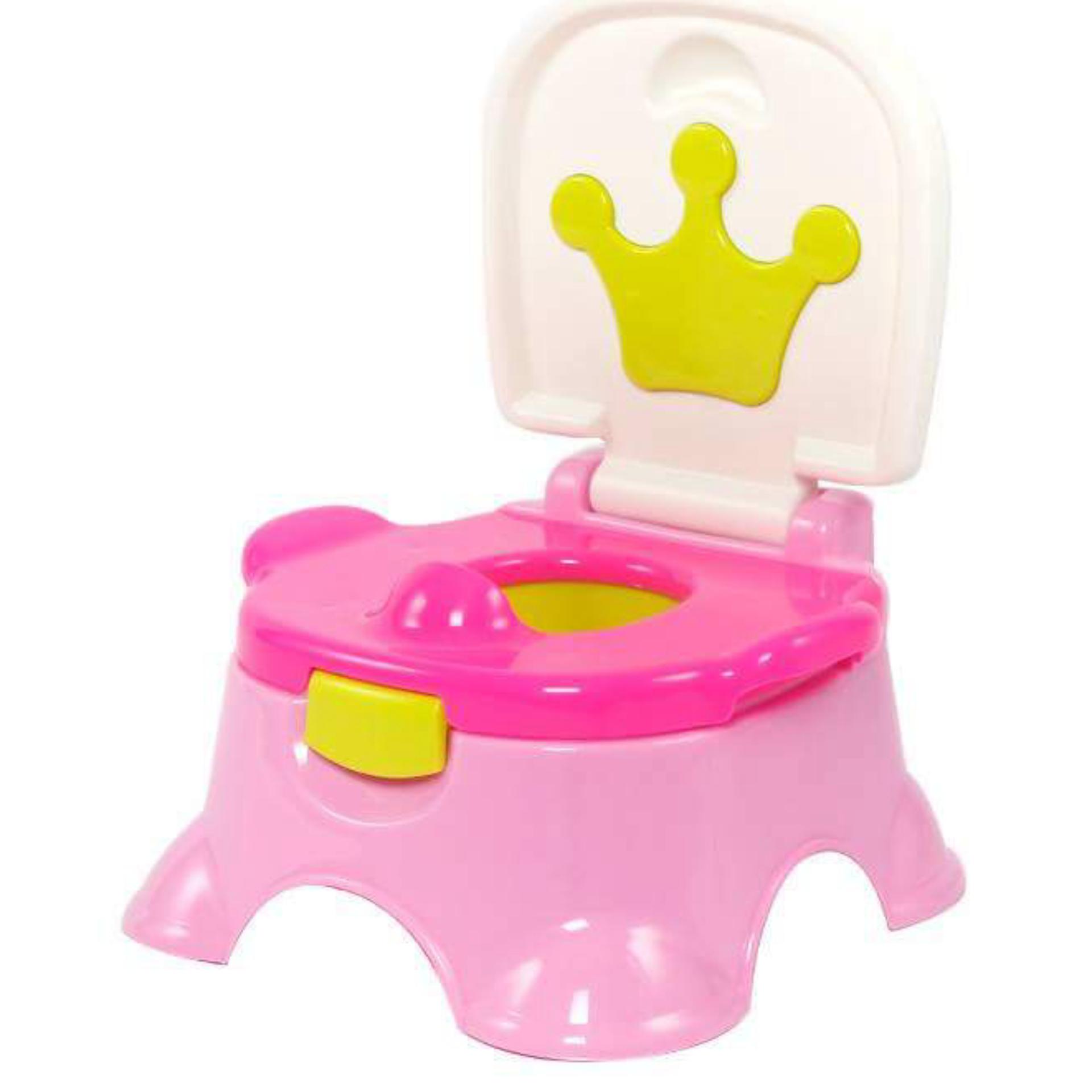 Minlane Kids Pink Potty Toilet กระโถนฝึกเด็กขับถ่าย สีชมพู