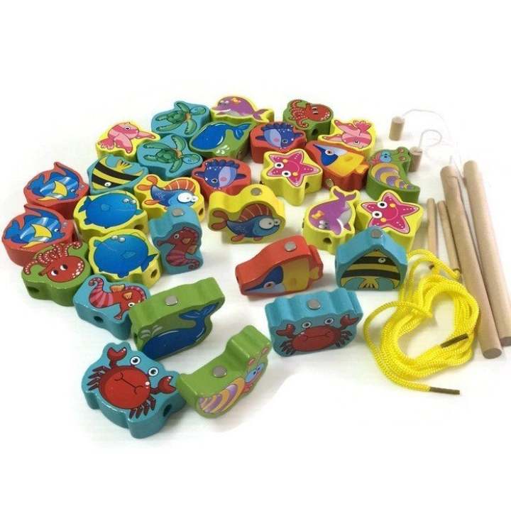 Mistertoyman ชุดร้อยเชือกและตกปลาสัตว์น้ำ - Multicolor