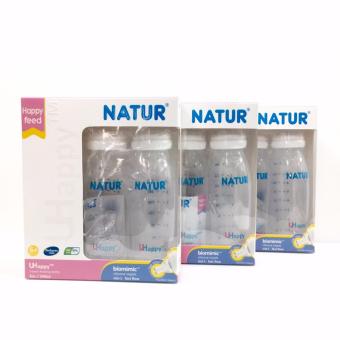 Natur ขวดนมยูแฮปปี้ 8 ออนซ์ (แพ็ก 3 x 3 แพ็ก)