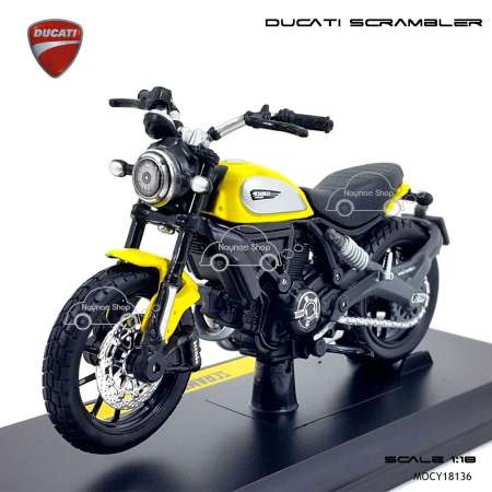 ขายสินค้า Naynaeshop โมเดล มอเตอร์ไซด์ บิ๊กไบค์ DUCATI SCRAMBLER สีเหลืองดำ
(Scale 1:18) ตรวจสอบสินค้า