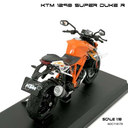 Naynaeshop โมเดล มอเตอร์ไซด์ บิ๊กไบค์ KTM 1290 SUPER DUKE R สีส้มดำ (Scale 1:18)