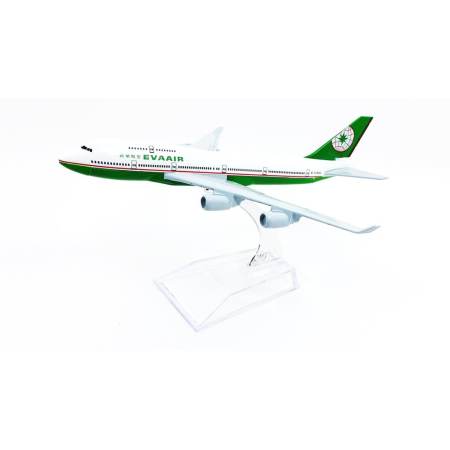 Naynaeshop โมเดลเครื่องบิน เอวาแอร์ EVA AIR Boeing 747-400 (16 cm)