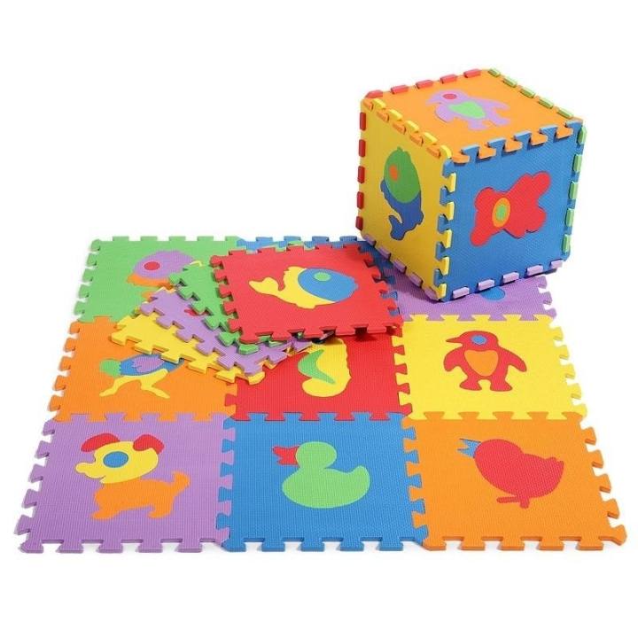 PlayToys แผ่นรองคลานแบบจิ๊กซอร์ ลาย สัตว์ (1 set มี 10 แผ่น) EVA
