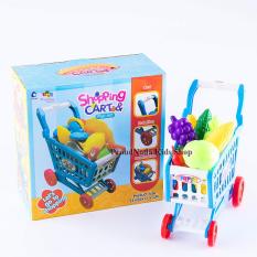 ProudNada Toys ของเล่นเด็กชุดรถเข็นผักและผลไม้ V.R.TOYS Shopping Cart&Play Set NO.1018N