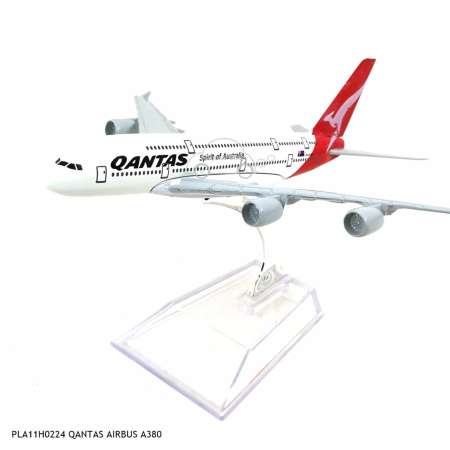 Naynaeshop โมเดลเครื่องบิน QANTAS AIRBUS A380 (16 cm)
