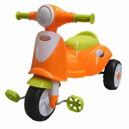 Rctoystory จักรยาน สามล้อ ปั่น ทรงมอไซค์ เวสป้า (สีส้ม)