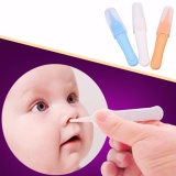 ของทารก การดูแลสุขภาพ ทำความสะอาดปาก คีบหู คีบจมูก สะดือ Remover ทำความสะอาดพลาสติก คีมสำหรับทารกแรกเกิด (สีสุ่ม)